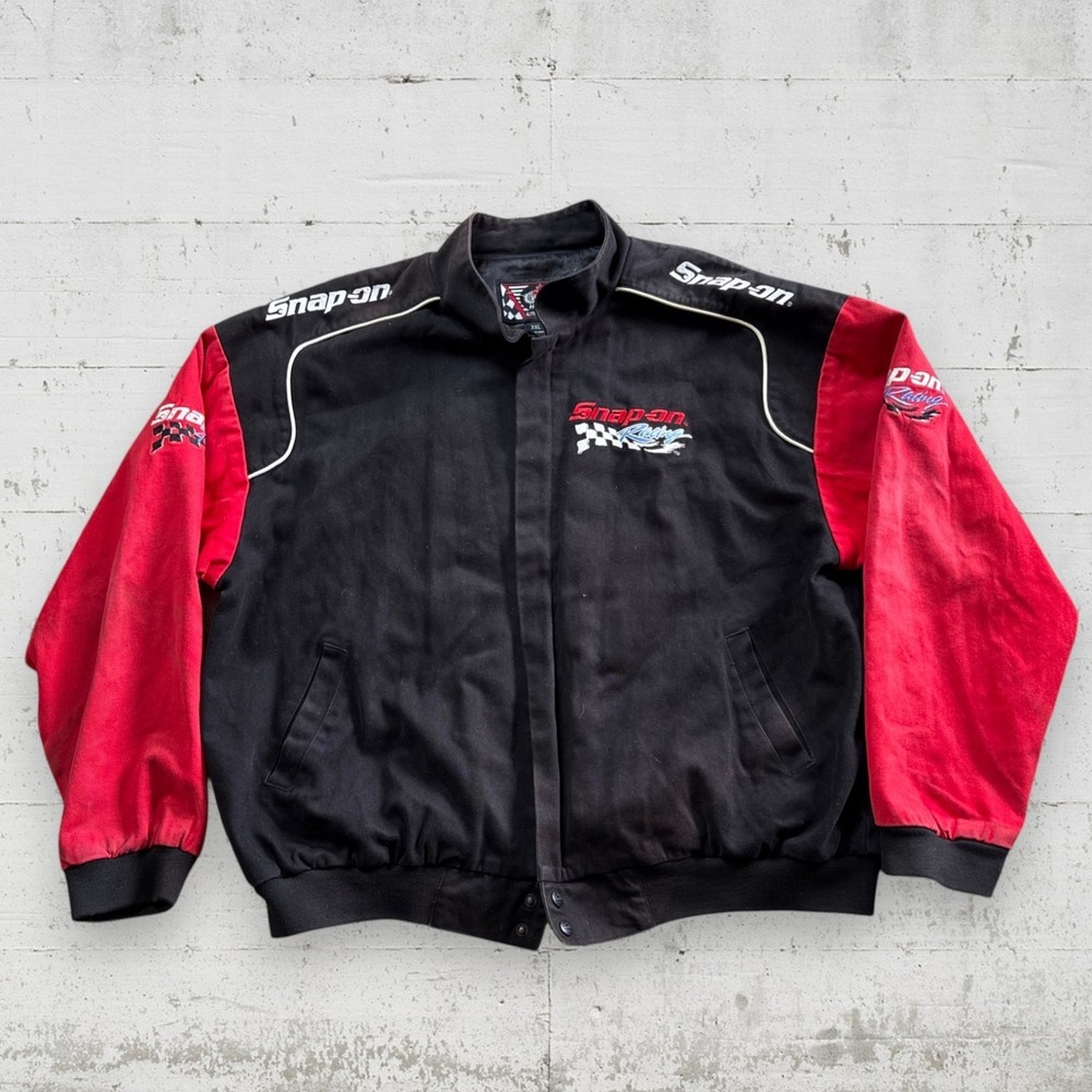 Choko Motorsports Snap On Racing Checkered Jacket Size XXL NASCAR